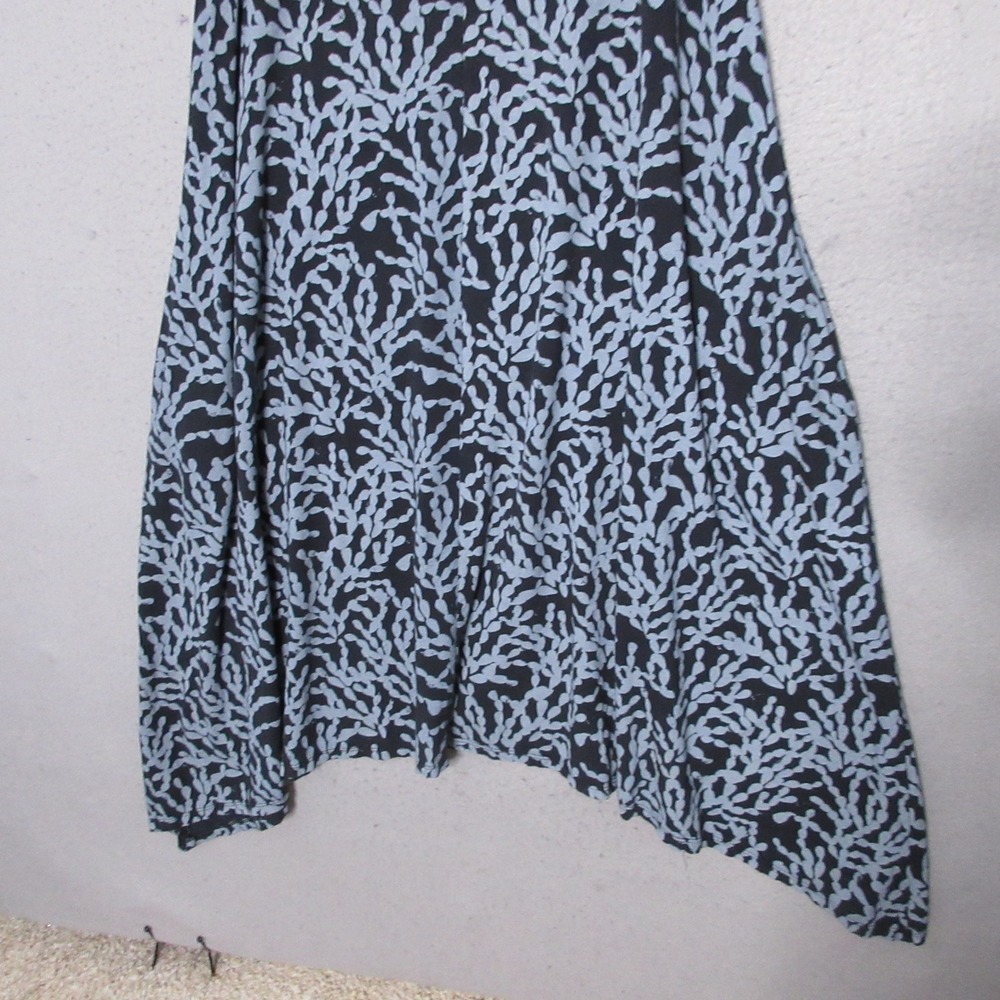 Fresh Produce Dress 1X Black Blue Sharkbite Supima Cotton Flowy‎ Beachy Coastal - Picture 3 of 9